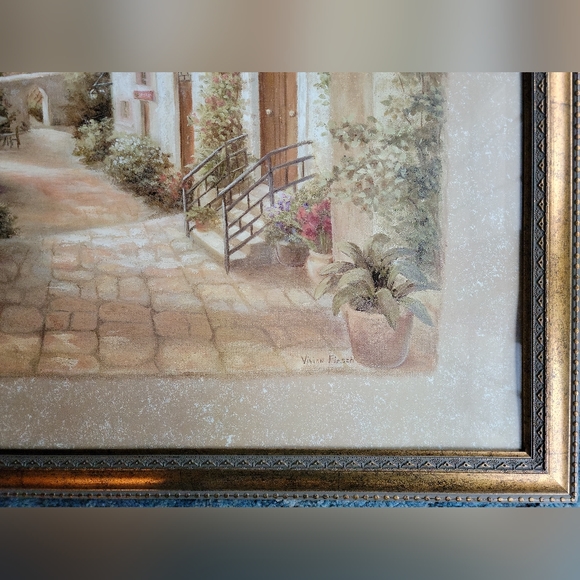Quaint Town Vivian Flasch ART Large Italian Framed Print - Picture 5 of 10
